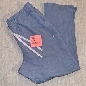 FIGS Heather Indigo HW Yola Scrub Pants - XL